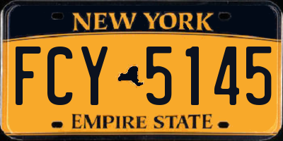 NY license plate FCY5145