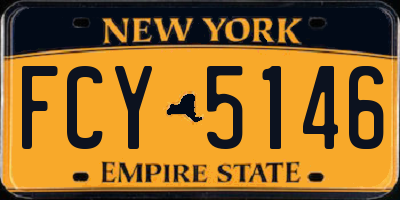 NY license plate FCY5146