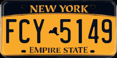 NY license plate FCY5149