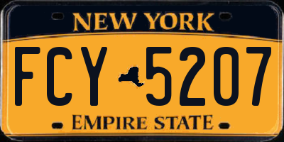 NY license plate FCY5207