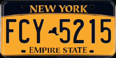 NY license plate FCY5215