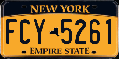 NY license plate FCY5261