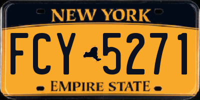 NY license plate FCY5271