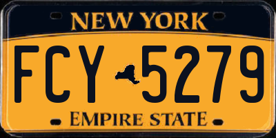 NY license plate FCY5279
