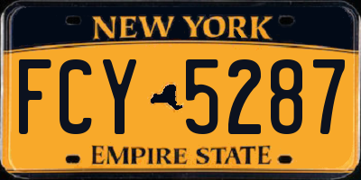 NY license plate FCY5287