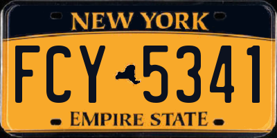 NY license plate FCY5341