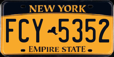 NY license plate FCY5352