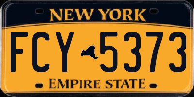 NY license plate FCY5373
