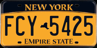 NY license plate FCY5425