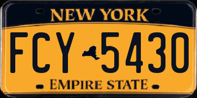 NY license plate FCY5430