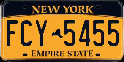 NY license plate FCY5455