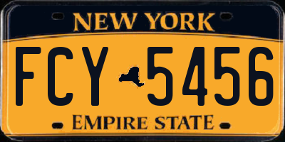 NY license plate FCY5456