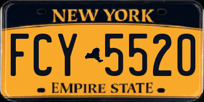 NY license plate FCY5520