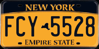 NY license plate FCY5528