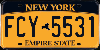 NY license plate FCY5531