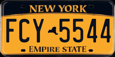 NY license plate FCY5544