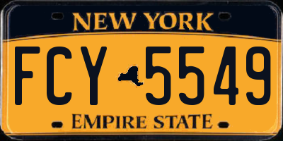 NY license plate FCY5549