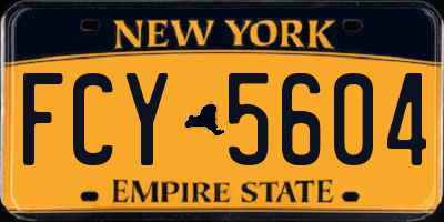 NY license plate FCY5604