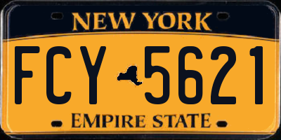 NY license plate FCY5621