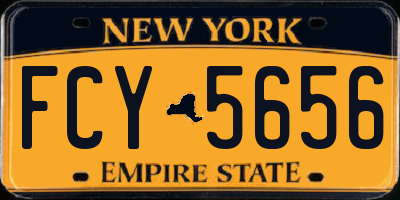 NY license plate FCY5656