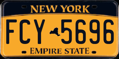 NY license plate FCY5696