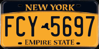 NY license plate FCY5697