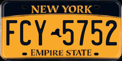 NY license plate FCY5752