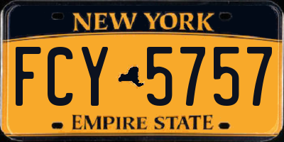 NY license plate FCY5757