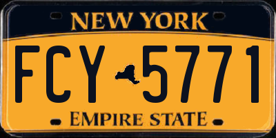 NY license plate FCY5771