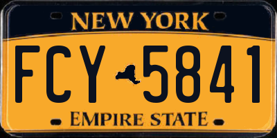 NY license plate FCY5841