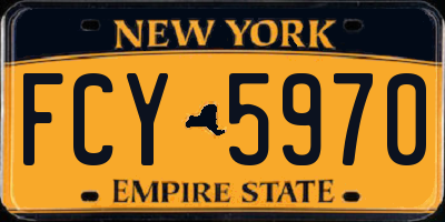 NY license plate FCY5970
