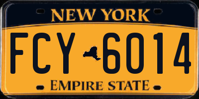 NY license plate FCY6014