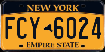 NY license plate FCY6024