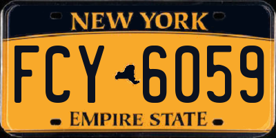 NY license plate FCY6059