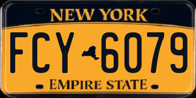 NY license plate FCY6079