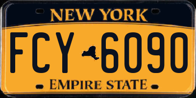 NY license plate FCY6090