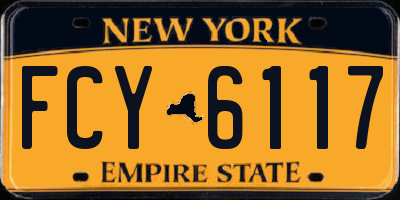 NY license plate FCY6117