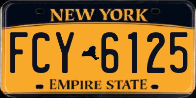 NY license plate FCY6125