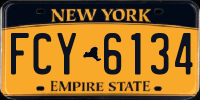 NY license plate FCY6134