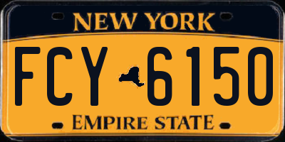 NY license plate FCY6150