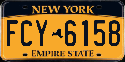 NY license plate FCY6158
