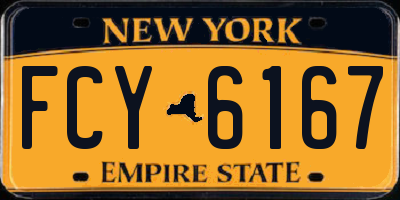 NY license plate FCY6167