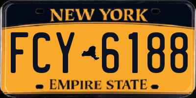 NY license plate FCY6188