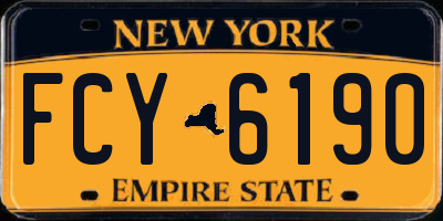 NY license plate FCY6190