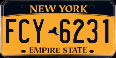NY license plate FCY6231