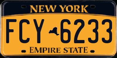 NY license plate FCY6233