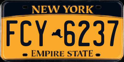 NY license plate FCY6237
