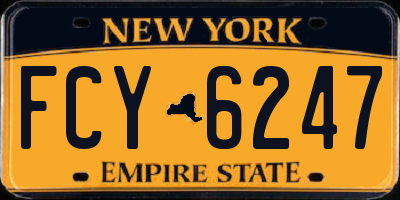 NY license plate FCY6247
