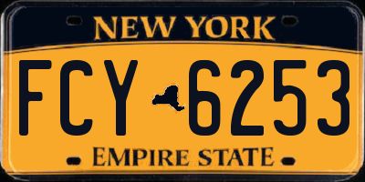NY license plate FCY6253