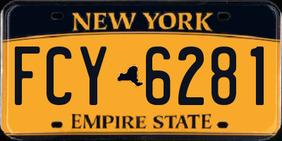 NY license plate FCY6281